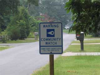 Community Watch Sign at Park