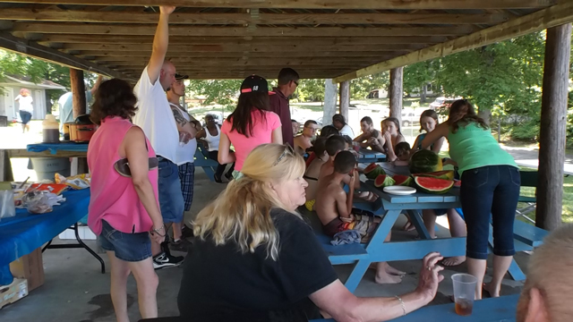 Friends & Family at the Annual
                                Cookout