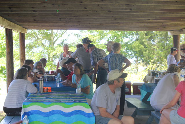 Friends &                                                     Family at the Annual                                                     Cookout