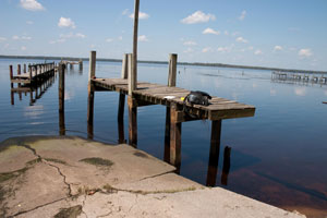 Start of Pier (second view) as
                viewed from the ramp