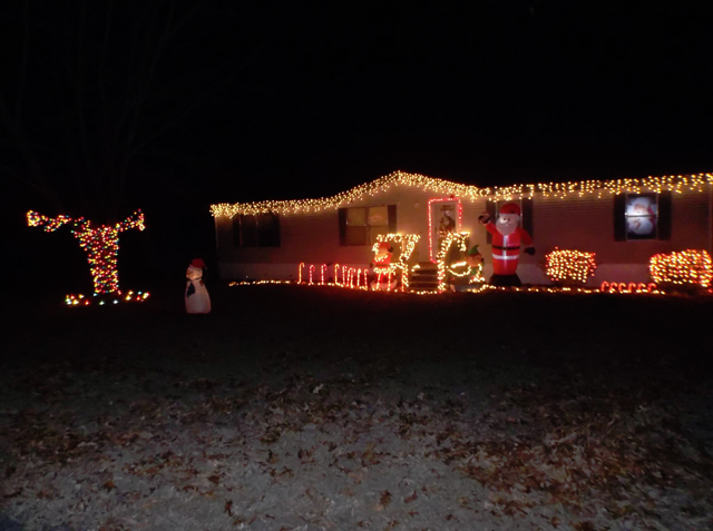 HOLIDAY                                                           YARD: 222                                                           Chepanoe Trail                                                           Amanda Bunch                                                           & Chris                                                           Elkins