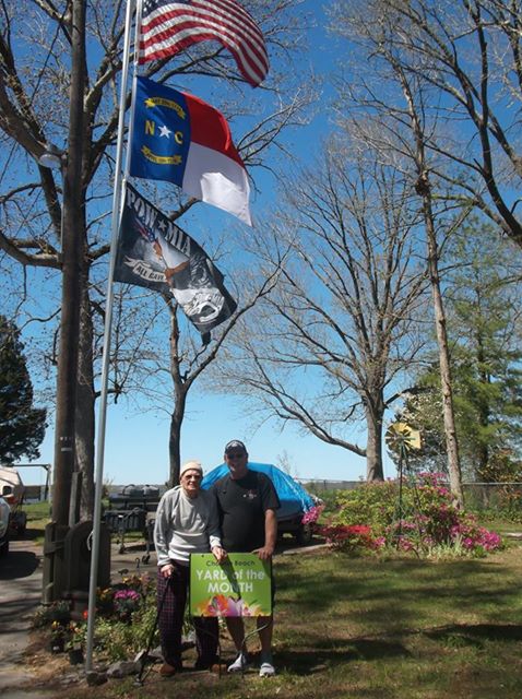 Image of                                                           312 Chowan                                                           Trail with                                                           Dave Butler                                                           & Dad -                                                           Yard of the                                                           Month April                                                           2017